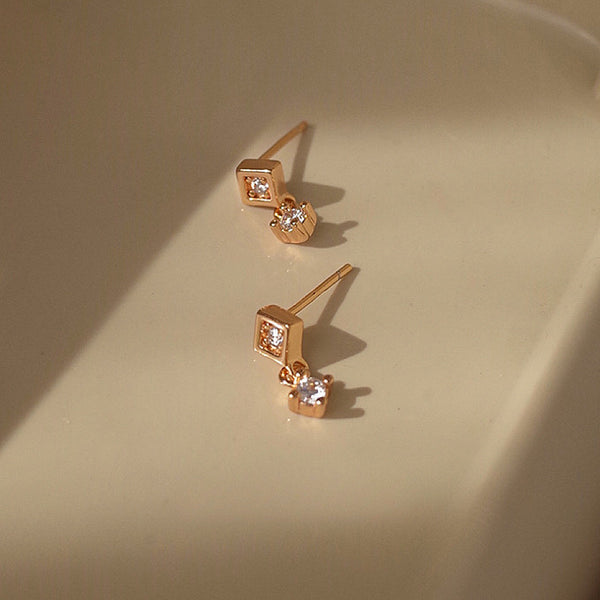 STARLIGHT EARRING (ROSE GOLD, S925)