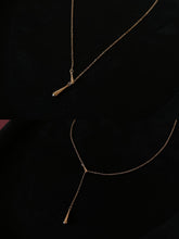 Load image into Gallery viewer, AMORE TEARDROPS ADJUSTABLE NECKLACE (ROSE GOLD, S925)
